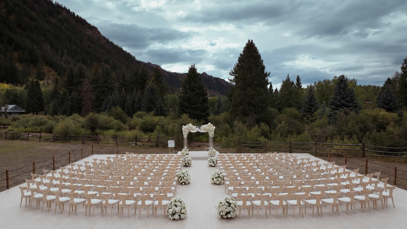 Orthodox Jewish wedding ceremony in Aspen, Colorado